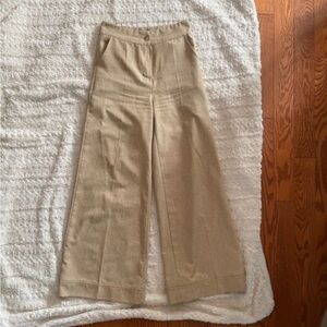 Johanna Paris Tan Wide-Leg Pants